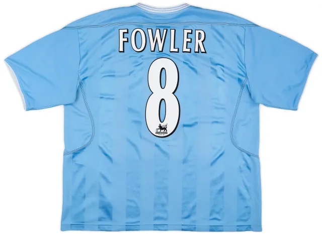 Reebok 2003-04 Manchester City Home Shirt Fowler #8 - 5/10 - (XXL)
