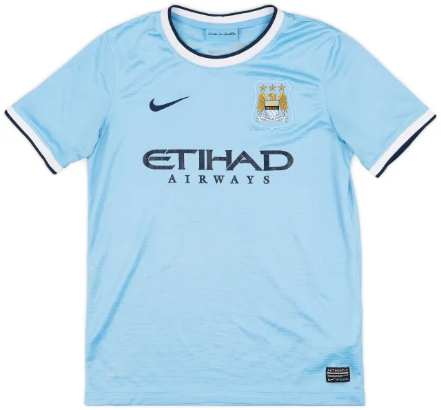 Nike 2014-15 Manchester City Home Shirt - 8/10 - (L.Boys)