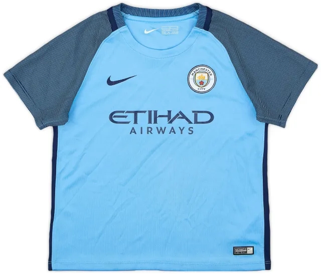 Nike 2016-17 Manchester City Home Shirt - 8/10 - (6-7 Years)