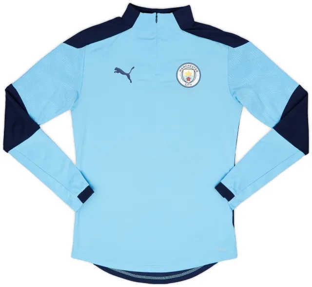 2019-20 Manchester City Puma 1/4 Zip Drill Top - 10/10 - (S)