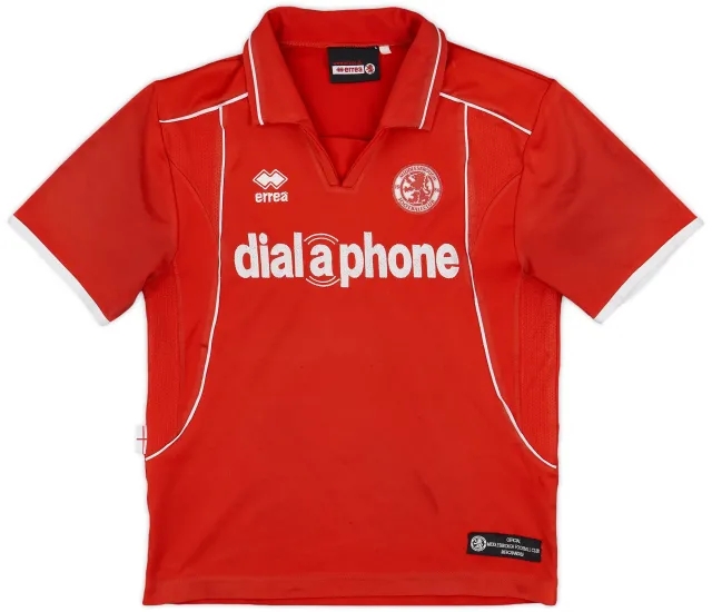 Errea 2003-04 Middlesbrough Home Shirt - 6/10 - (5-6 Years)