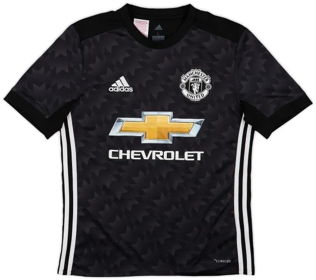 adidas 2017-18 Manchester United Away Shirt - 8/10 - (L.Boys)
