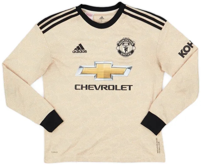 adidas 2019-20 Manchester United Away L/S Shirt - 8/10 - (L.Boys)