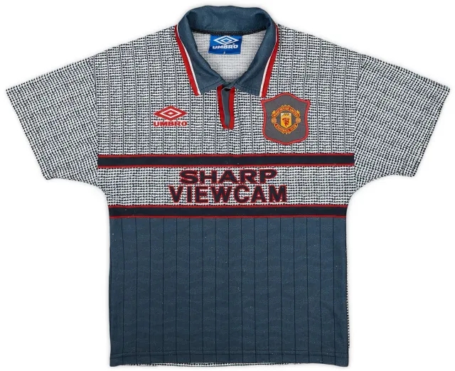 Umbro 1995-96 Manchester United Away Shirt - 8/10 - (S.Boys)