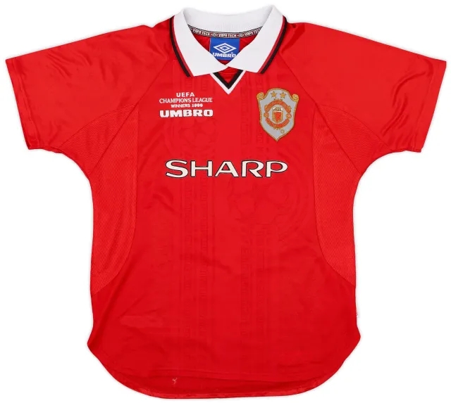 Umbro 1999-00 Manchester United 'CL Winners' Shirt - 8/10 - (L.Boys)