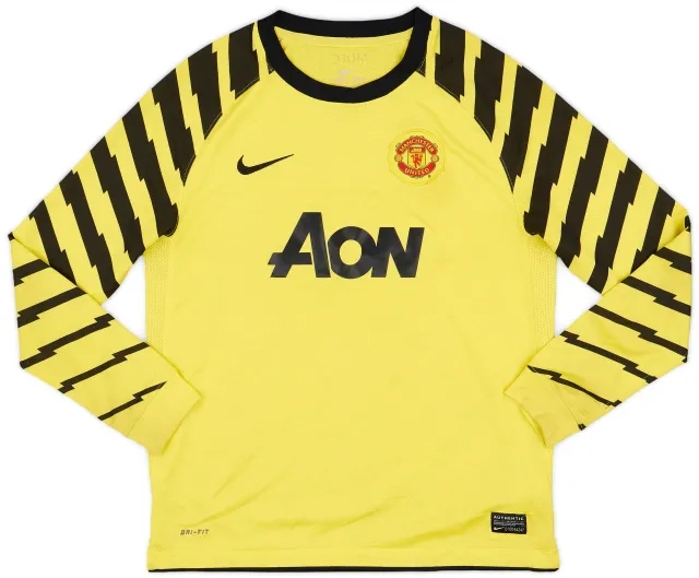 Nike 2010-11 Manchester United Yellow GK Shirt - 7/10 - (L.Boys)