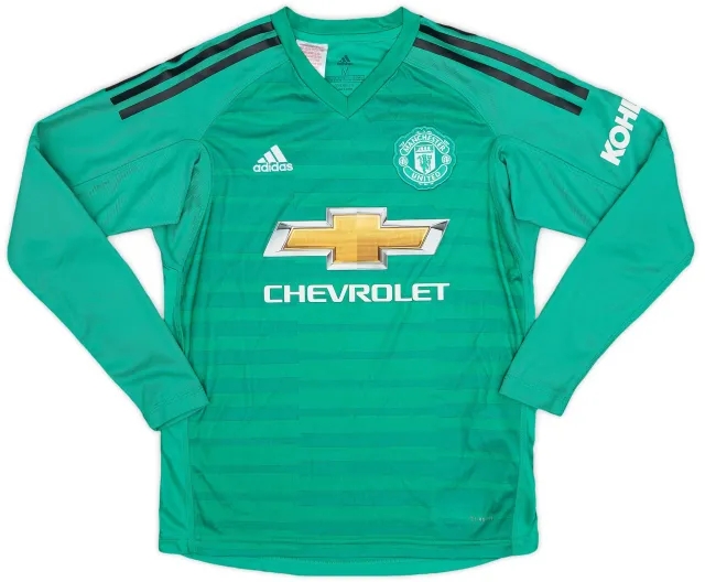 adidas 2018-19 Manchester United Home GK Shirt - 8/10 - (M.Boys)