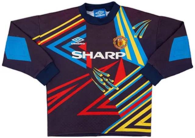 Umbro 1992-93 Manchester United GK Shirt #1 - 6/10 - (L.Boys)