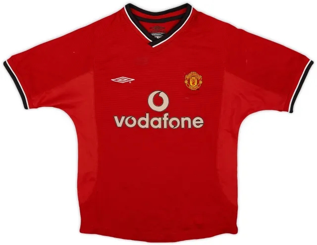 Umbro 2000-02 Manchester United Home Shirt - 4/10 - (S.Boys)