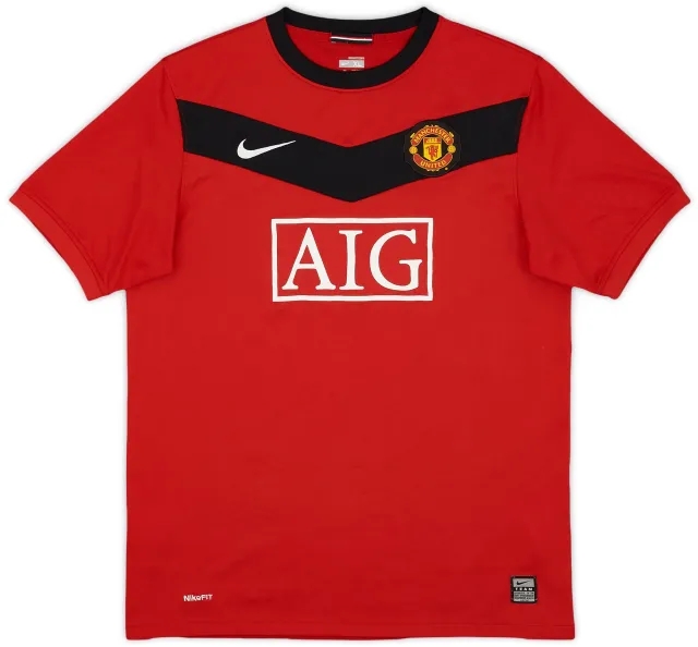 Nike 2009-10 Manchester United Home Shirt - 9/10 - (XL.Boys)