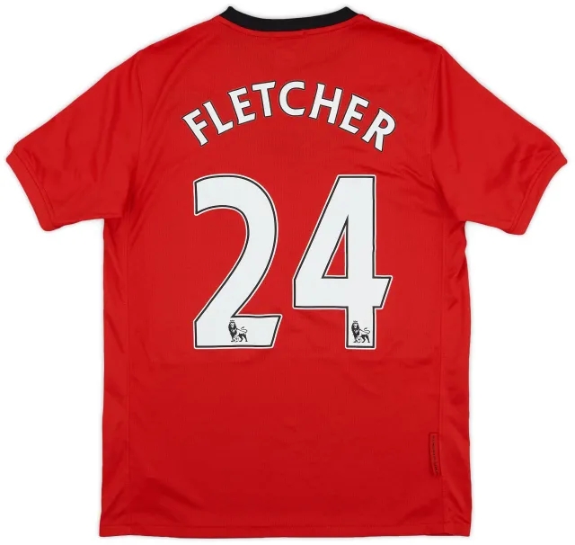 Nike 2009-10 Manchester United Home Shirt Fletcher #24 - 9/10 - (XL.Boys)