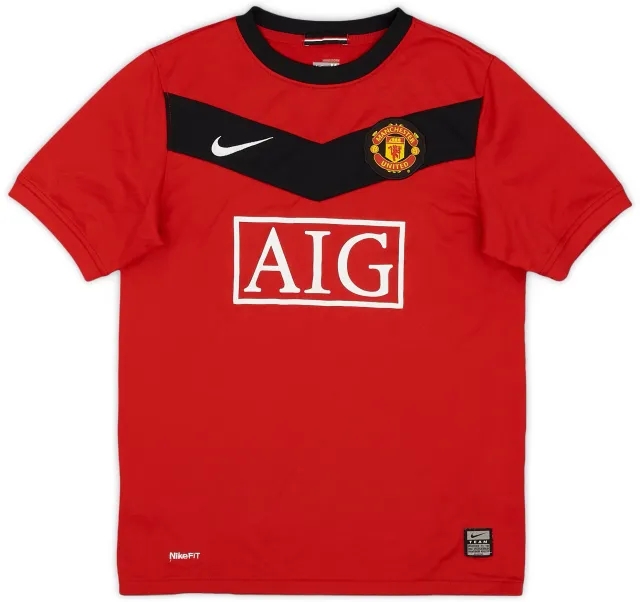 Nike 2009-10 Manchester United Home Shirt - 8/10 - (M.Boys)