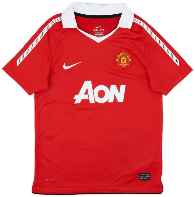 Nike 2010-11 Manchester United Home Shirt - 9/10 - (M.Boys)