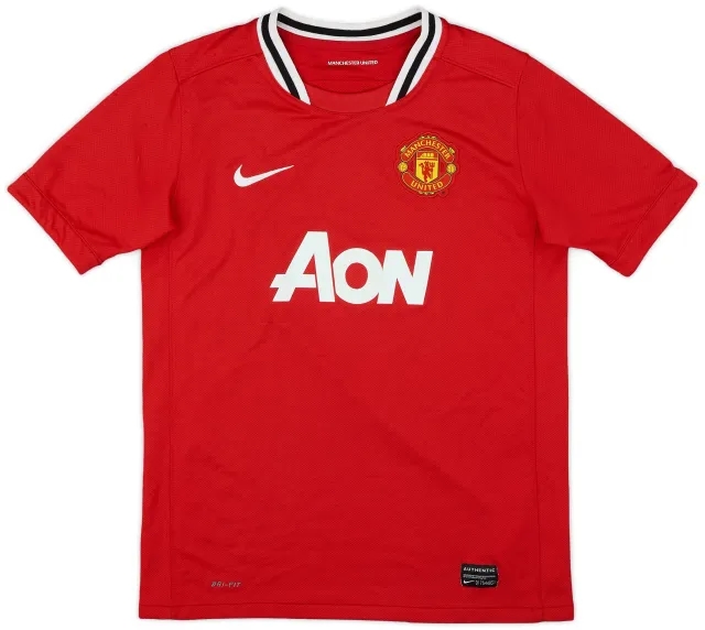 Nike 2011-12 Manchester United Home Shirt - 8/10 - (L.Boys)
