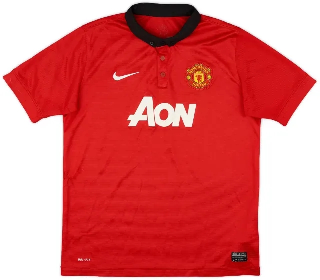Nike 2013-14 Manchester United Home Shirt - 7/10 - (XL.Boys)