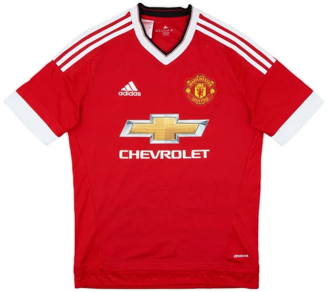 adidas 2015-16 Manchester United Home Shirt - 9/10 - (XL.Boys)