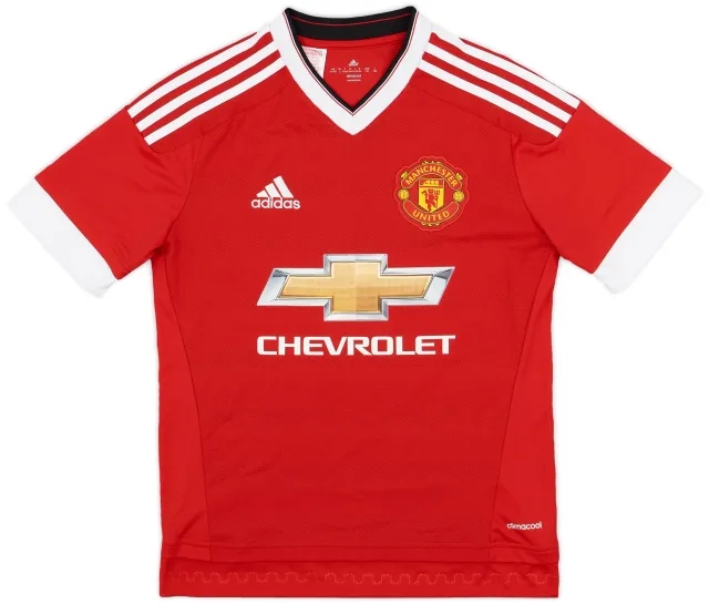 adidas 2015-16 Manchester United Home Shirt - 8/10 - (L.Boys)