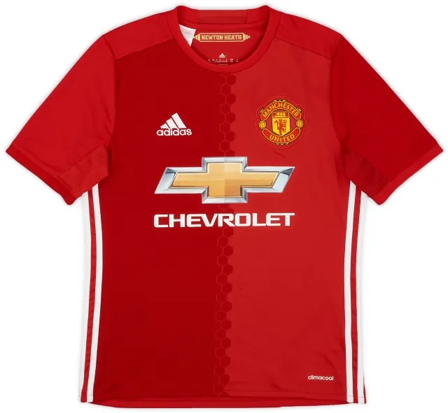 adidas 2016-17 Manchester United Home Shirt - 8/10 - (L.Boys)