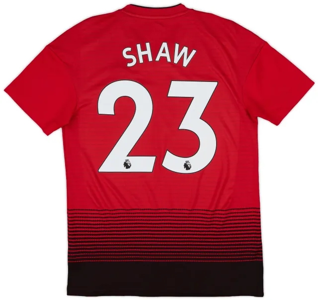 adidas 2018-19 Manchester United Home Shirt Shaw #23 - 8/10 - (S)