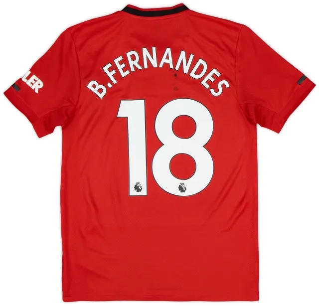 adidas 2019-20 Manchester United Home Shirt B.Fernandes #18 - 6/10 - (S)