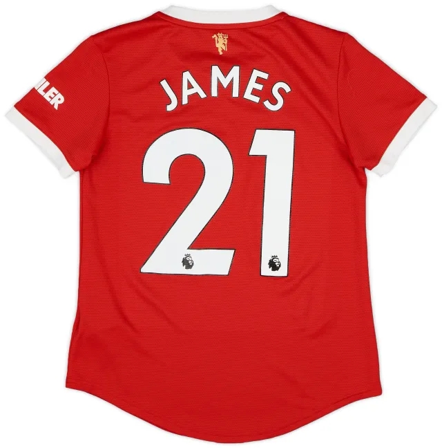 adidas 2021-22 Manchester United Home Shirt James #21 - 8/10 - (Women's S)