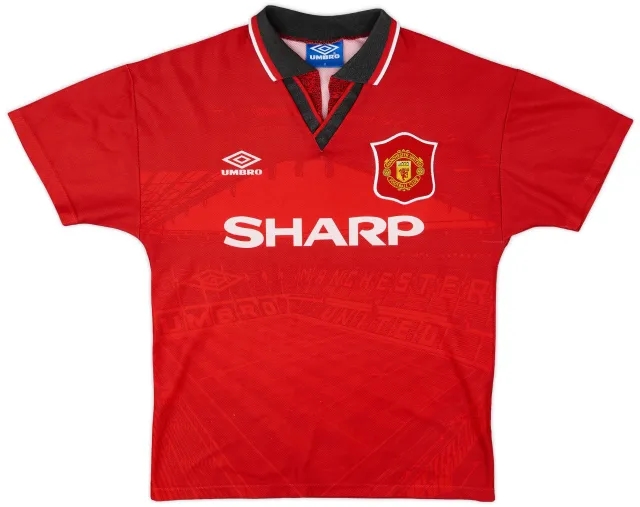Umbro 1994-96 Manchester United Home Shirt - 8/10 - (Y)