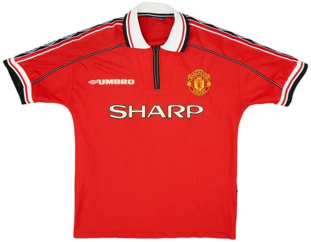 Umbro 1998-00 Manchester United Home Shirt - 8/10 - (XL.Boys)