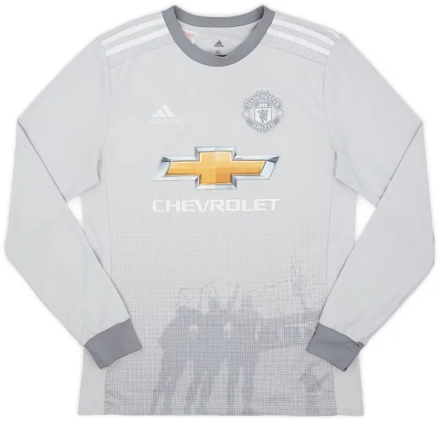 adidas 2017-18 Manchester United Third L/S Shirt - 5/10 - (XL.Boys)