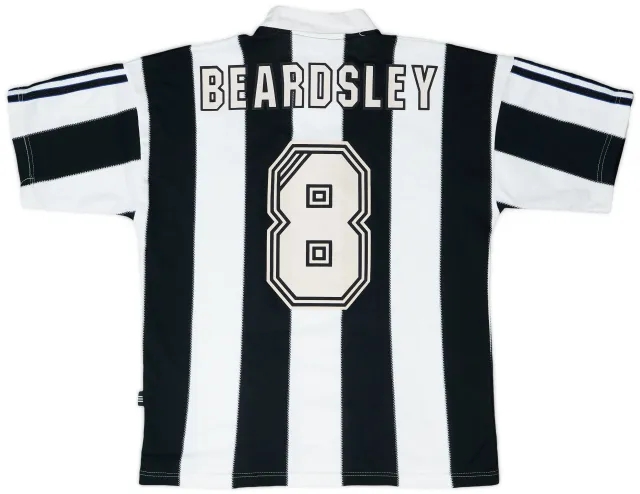 adidas 1995-97 Newcastle Home Shirt Beardsley #8 - 6/10 - (S)