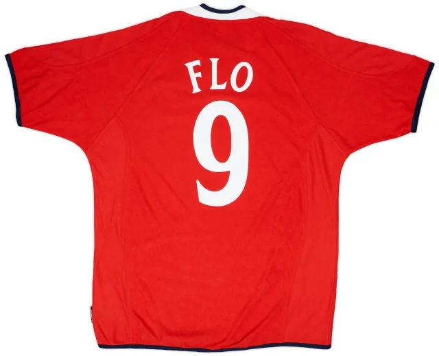 Umbro 2000-02 Norway Home Shirt Flo #9 - 9/10 - (L)