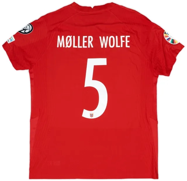 Nike 2022-23 Norway Match Issue European Championship Home Shirt Moller Wolfe #5