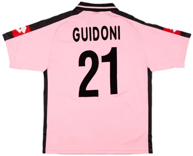 Lotto 2001-02 Palermo Match Issue Home Shirt Guidoni #21