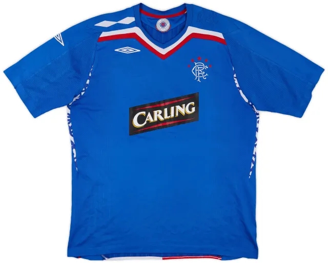 Umbro 2007-08 Rangers Home Shirt - 6/10 - (XL)