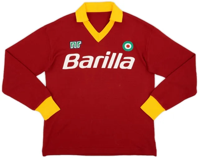 Ennerre 1986-87 Roma Home L/S Shirt - 8/10 - (M)