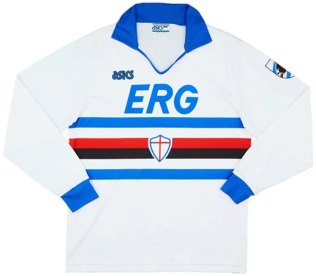 Asics 1991-92 Sampdoria Away L/S Shirt - 9/10 - (L)