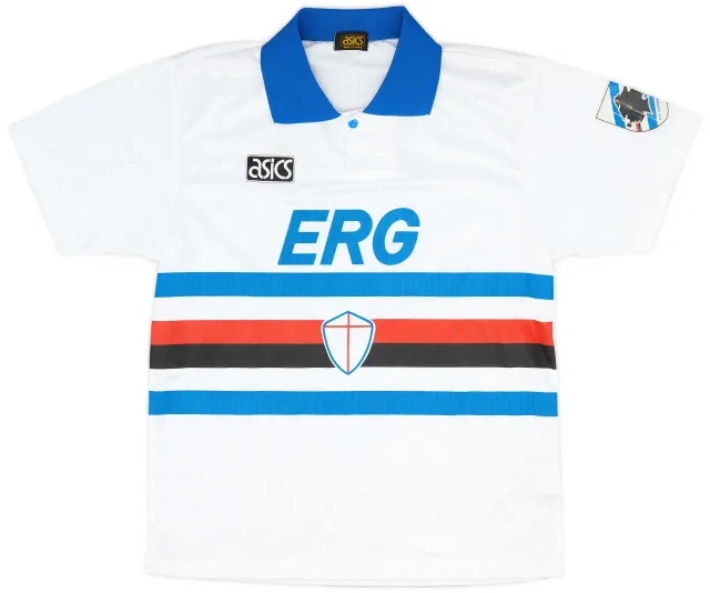 Asics 1992-94 Sampdoria Away Shirt #9 - 7/10 - (M)