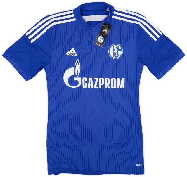 adidas 2014-16 Schalke Player Issue Home Shirt (S/M)
