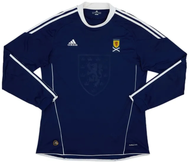 adidas 2010-11 Scotland Home L/S Shirt - 6/10 - (XL)