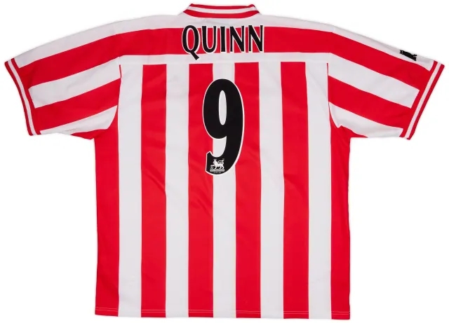 Asics 1999-00 Sunderland Home Shirt Quinn #9 - 7/10 - (XXL)