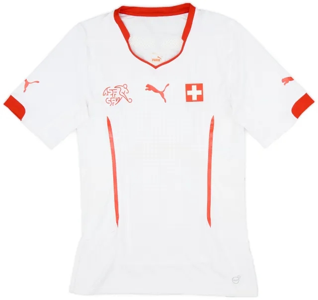 Puma 2014-15 Switzerland Player Issue Away Shirt - 9/10 - (L)