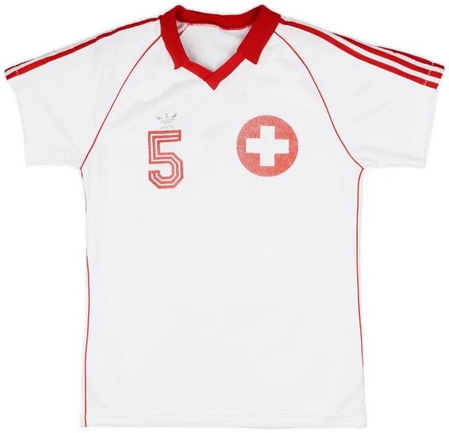 adidas 1980 Switzerland Away Shirt #5 - 5/10 - (M)