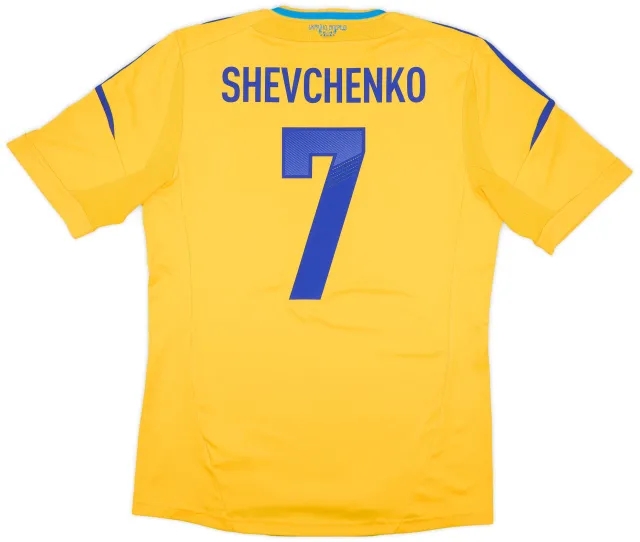 adidas 2011-13 Ukraine Home Shirt Shevchenko #7 - 8/10 - (M)