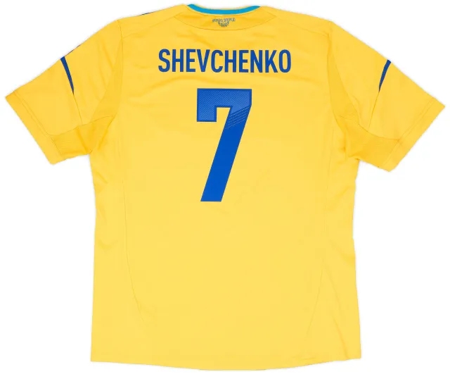 adidas 2011-13 Ukraine Home Shirt Shevchenko #7 - 6/10 - (XL)