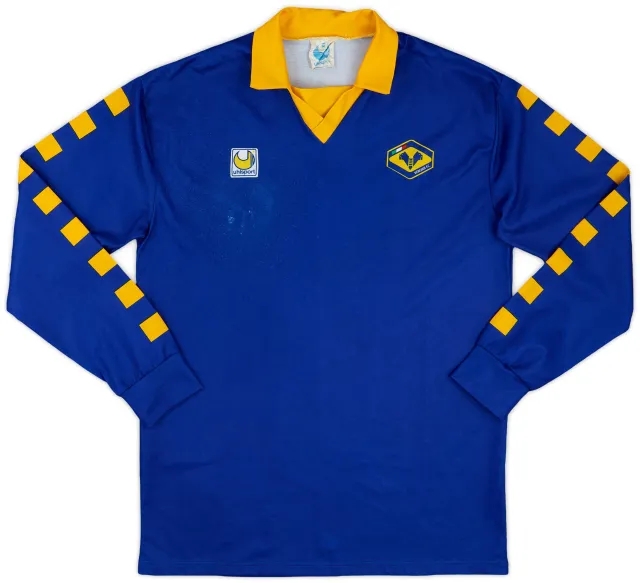 1991-92 Hellas Verona Home L/S Shirt - 6/10 - (XL)