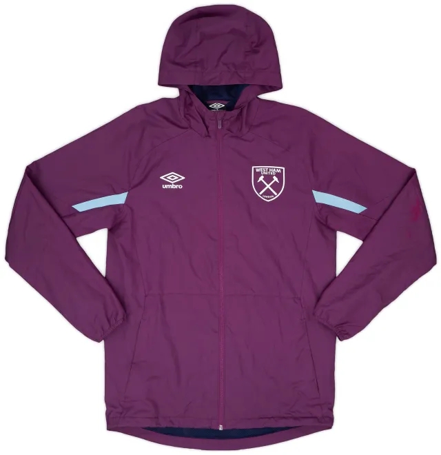 Umbro 2018-20 West Ham Hooded Rain Jacket - 8/10 - (S)
