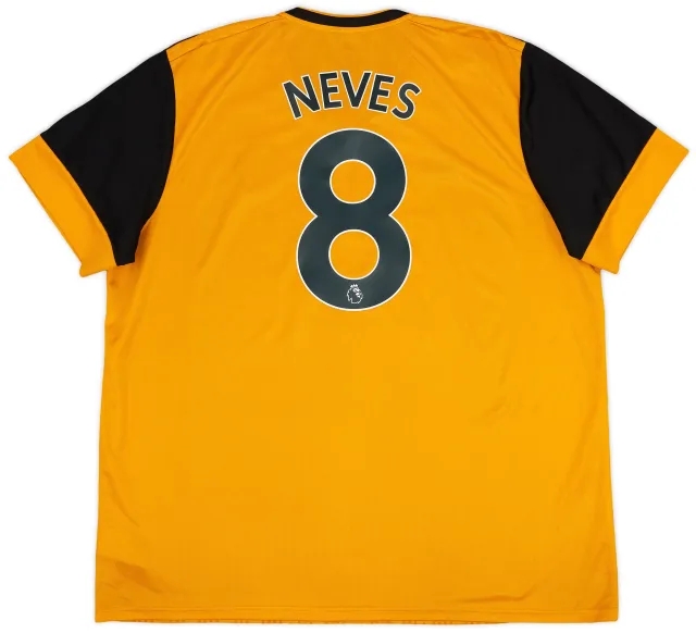 adidas 2020-21 Wolves Home Shirt Neves #8 - 9/10 - (XXL)