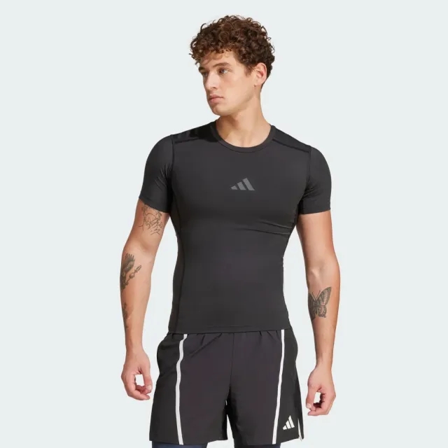 Adidas Performance Techfit Control Training Tee In Black