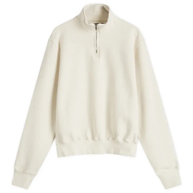 Asics Les Tien Men's Heavyweight Banded Yacht Half Zip Ivory