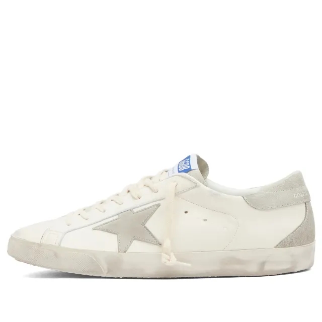 Golden Goose Men's Super Star Suede Sneaker White/Ice/Grey