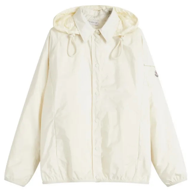 Moncler Women's Lightweight Nylon Shirt Jacket Off White
